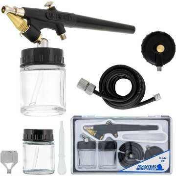 Master Airbrush Model E91 - Single-Action Siphon Feed Set with 0.8mm Tip