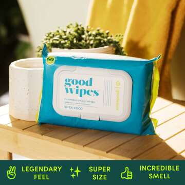 Eco-Friendly Flushable Plant-Based Adult Wipes