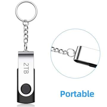 Grehge gh-Speed Thumb Drive Waterproof Memory Stick Metal USB Drive Data Storage with Keychain Design Pen Drive Jump Drive for Data Backup and Transfer for PC/Laptop