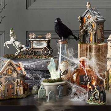 Department 56 Halloween Accessories for Village Collections Tombstones Figurine Set, Multiple Sizes, Multicolor