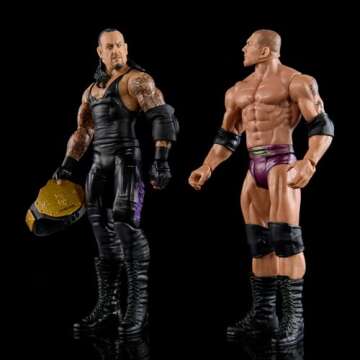 Mattel WWE Undertaker vs Bautista Championship Showdown Action Figure 2-Pack with World Heavyweight Championship, 6-inch