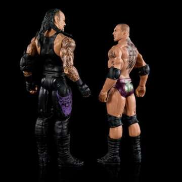 Mattel WWE Undertaker vs Bautista Championship Showdown Action Figure 2-Pack with World Heavyweight Championship, 6-inch