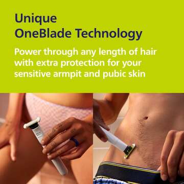 Philips Norelco OneBlade Unisex Intimate Pubic & Personal Body Groomer & Trimmer, QP1924/70