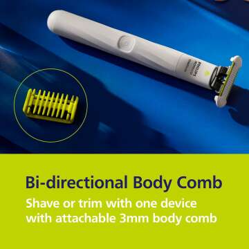 Philips Norelco OneBlade Unisex Intimate Pubic & Personal Body Groomer & Trimmer, QP1924/70