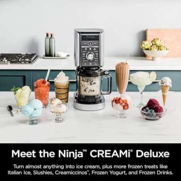 Ninja NC501 CREAMi Deluxe 11-in-1 Ice Cream & Frozen Treat Maker for Ice Cream, Sorbet, Milkshakes, Frozen Drinks Pink (Renewed)