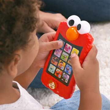 SESAME STREET Learn with Elmo Pretend Play Phone, Learning and Education, Officially Licensed Kids Toys for Ages 2 Up by Just Play