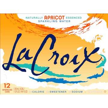 LaCroix Apricot Sparkling Water - Refreshing & Crisp (Pack of 12)