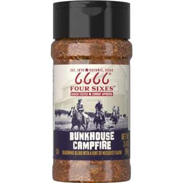 6666 Four Sixes Bunkhouse Campfire Seasoning, 3.4 Ounce