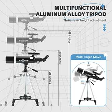 80mm Telescope for Adults & Beginners - Multi-Coated