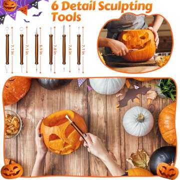 ZIZZ Pumpkin Carving Tools Set for Halloween Fun