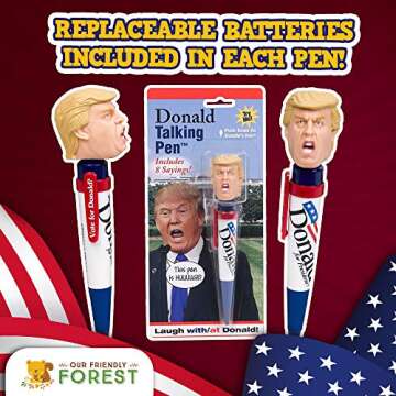 Talking Donald Trump Pen - Collectible Edition with 8 Phrases