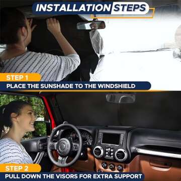 EcoNour Jeep Sun Shade - UV Protection for Interiors