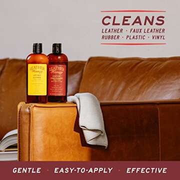 Leather Honey Leather Cleaner: Non-Toxic Leather Care Made in the USA Since 1968. Deep Cleans Leather, Faux & Vinyl - Couches, Car Seats, Purses, Tack, Shoes & Bags. Safe Any Colors & White Leather