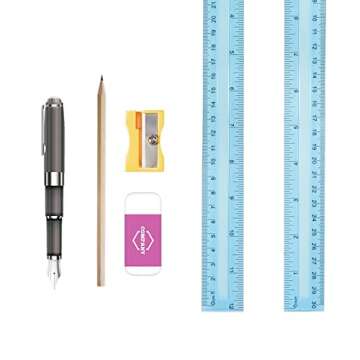 DAGONGREN 30 Pack Clear Plastic Rulers 12 Inch,Transparent Assorted Color Metric Bulk Rulers with Inches and Centimeters,Kids Ruler for School,Home,Office