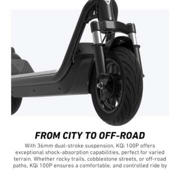 NIU Electric Scooter for Adults - Front Suspension, 600W Max Power, 18 Miles Range, Max Speed 17.4MPH, 9.5'' Pneumatic Tires, Dual Brakes, Easy Folding Portable Commuting Escooter, UL Certified