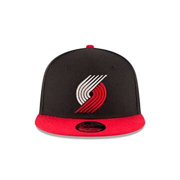 NBA Portland Trail Blazers Adult Men NBA 9Fifty 2Tone Snapback Cap,OSFA,Black