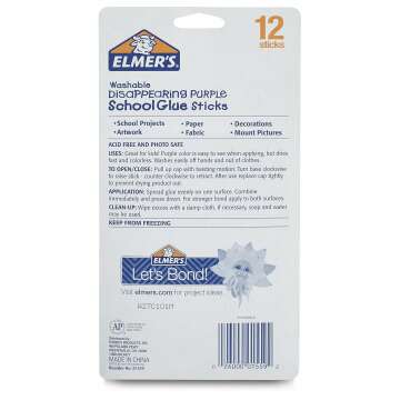 Elmer's Purple Glue Sticks - 12 Pack for Kids