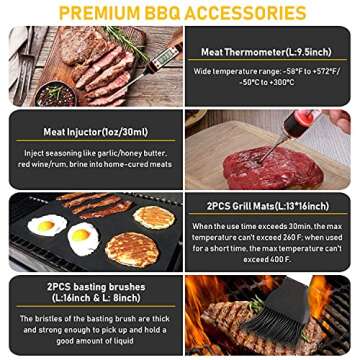 34-Piece BBQ Grill Accessories Set for Perfect Grilling