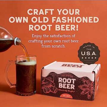 Craft A Brew - Root Beer Kit - DIY Root Beer Making Kit - Make Your Own Craft Root Beer - Complete Equipment and Supplies - Starter Home Brewing Kit - 1 Gallon