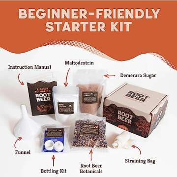 Craft A Brew - Root Beer Kit - DIY Root Beer Making Kit - Make Your Own Craft Root Beer - Complete Equipment and Supplies - Starter Home Brewing Kit - 1 Gallon