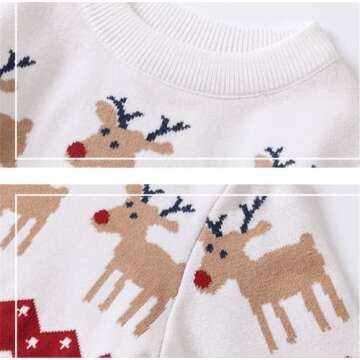 Christmas Elk Sweater Pullover for Kids 5T