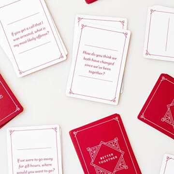 BETTER TOGETHER Honest Conversation Starter Couple Games - 100 Romantic & Deep Couple Questions Card Games - Relationship Cards for Couples Date Night Game Ideas Stocking Stuffer Ideas for Him Her