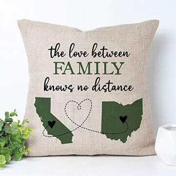 Personalized Long Distance Family Pillow