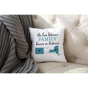 Personalized Long Distance Family Pillow