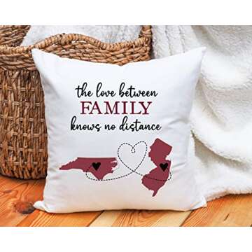 Personalized Long Distance Family Pillow