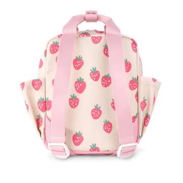 Itzy Ritzy Toddler Backpack - Daycare Bag - Features Adjustable Shoulder Straps , Strawberry Backpack