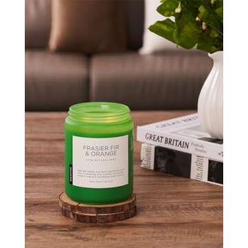 M&SENSE Fir & Orange Candle - 19.4oz Scented Delight