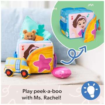 Ms. Rachel Official Surprise Learning Box, Educational Toys with Stuffed Animals, Sensory Toys & Activities for Babies, Toddler Toys for Girls & Boys Ages 0-2+