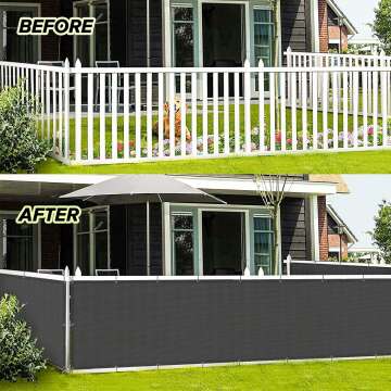 LOVE STORY Charcoal Privacy Screen Fence - Durable Cover