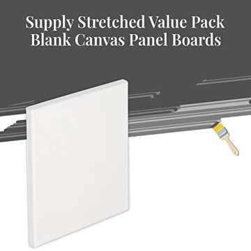 Academy Art Supply 8 x 10 Inch Stretched Canvas Value Pack of 10