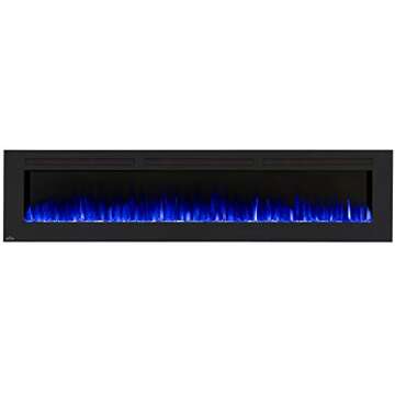 Napoleon 100” Allure Linear Wall Mount Electric Fireplace - Model NEFL100FH - Multicolor Ember Bed, Remote Control, 1500W