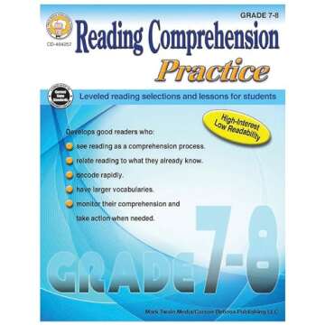 Mark Twain Media | Reading Comprehension Practice Workbook | 7th–8th Grade, 96pgs