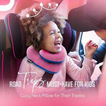 BCOZZY Kids Travel Pillow for Car & Airplane Comfort