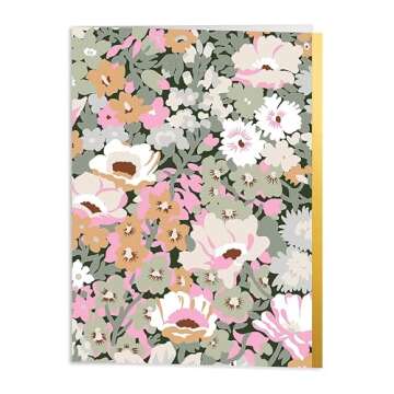 Galison Liberty Floral Notecard Set, 16 Cards, 17 Envelopes Included – Assorted Greeting Cards with Gorgeous Floral Designs, Blank Inside for All Occasions, Sturdy Storage Drawer Box Included