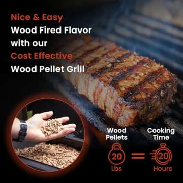 Z GRILLS ZPG-450A Wood Pellet Grill & Smoker with PID Controller 8 in 1 BBQ Grill Auto Temperature Control, 450 Sq in Black