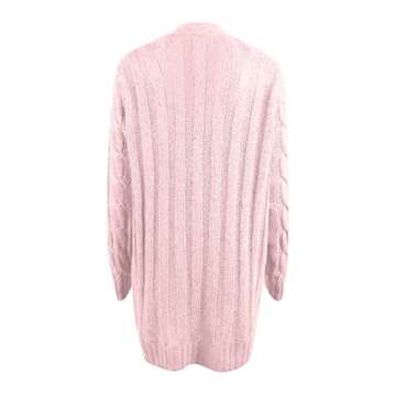 ZXCTKA Early Black Of Friday Deal,Women Sweaters Clearance Women Cardigan Wrap Sweater For Women Plus Size Cardigan For Women 3X-4X Women'S Open Front Cardigan Sweaters Fashion Solid Button(Pink,S)