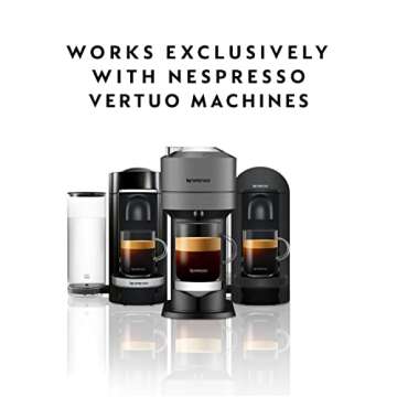 Nespresso Vertuo Altissio Decaffeinato, Dark Roast Espresso, 50 Count Espresso Coffee Capsules