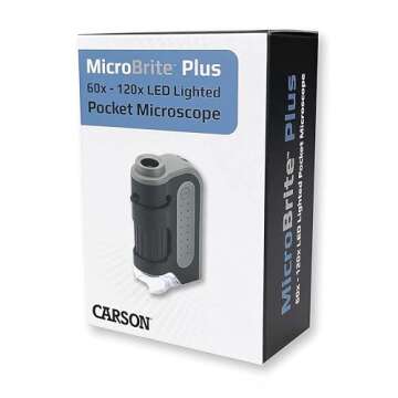 Carson MicroBrite Plus 60x-120x LED Pocket Microscope