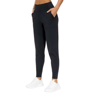 THE GYM PEOPLE Women's Joggers Pants Lightweight Athletic Legging Tapered Lounge Pants for Workout, Yoga, Running (X-Small, Black)