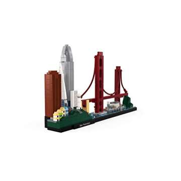 LEGO Architecture Skyline Collection 21043 San Francisco Building Kit Includes Alcatraz Model, Golden Gate Bridge and Other San Francisco Architectural Landmarks (565 Pieces)