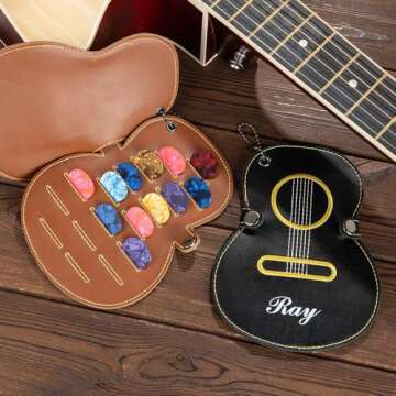 Custom Guitar Picks Holder | Personalized Leather Case