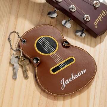 Custom Guitar Picks Holder | Personalized Leather Case