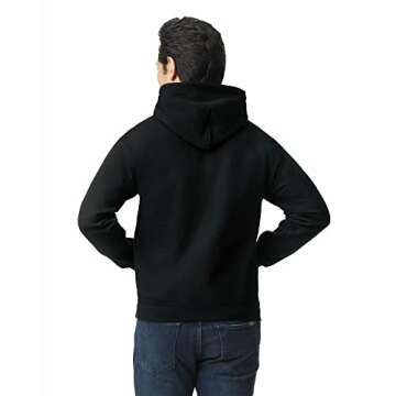 Gildan Fleece Hoodie Sweatshirt - X-Large Black