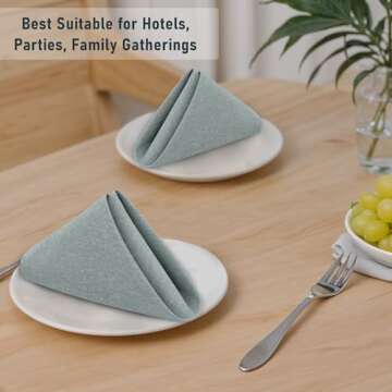 Reusable Army Green Cloth Napkins Set of 12