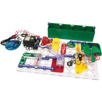 Snap Circuits Green Alternative Energy Electronics Exploration Kit | Over 125 STEM Projects | Full Color Project Manual | 40 Parts | STEM Educational Toys for Kids 8+