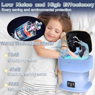 Portable 12L Washing Machine & Dryer, Travel-Friendly